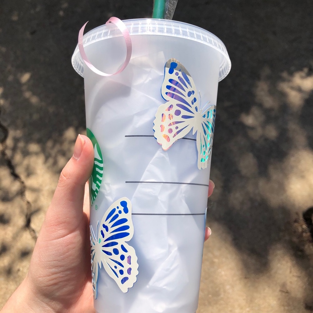 Butterfly🦋 Starbucks reusable venti cold cup - Picture 2 of 3